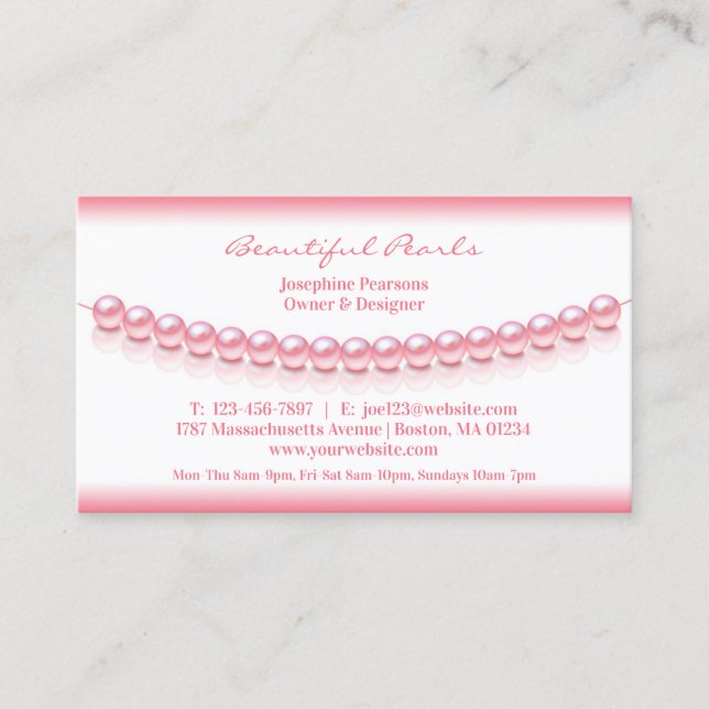 Jewellery Pearl Business Card (Front)