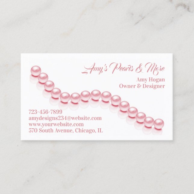 Jewellery Pearl Business Card (Front)