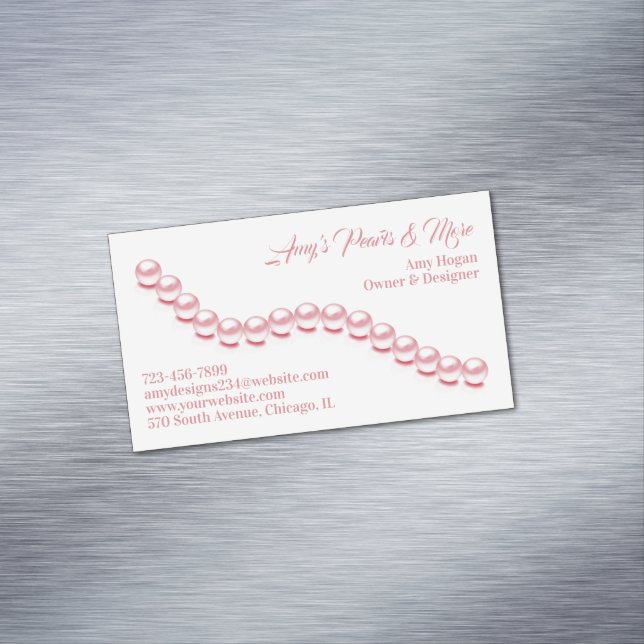 Jewellery Pearl Magnetic Business Card (In Situ)