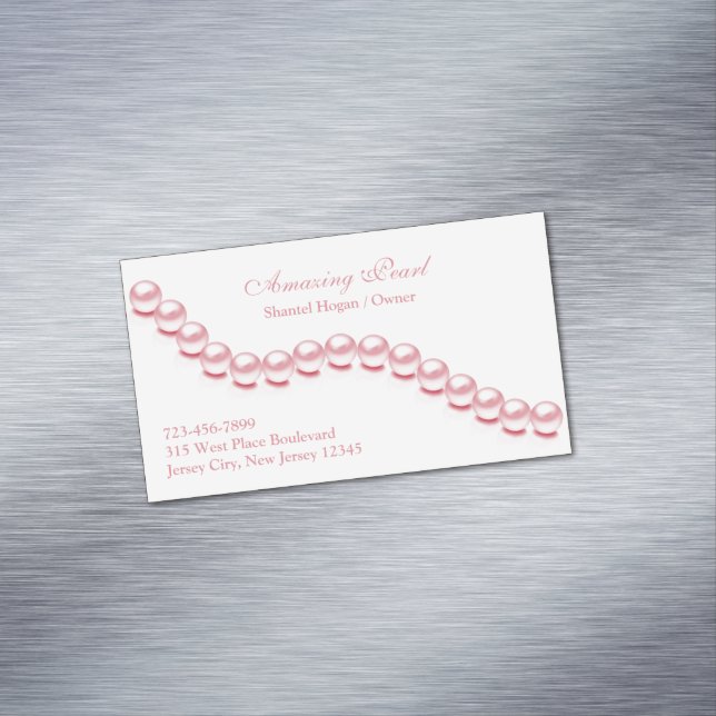 Jewellery Pearl Magnetic Business Card (In Situ)