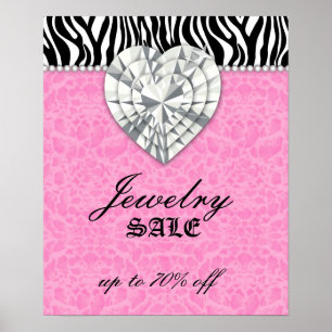 Jewellery Poster Sale leopard Heart Pearl Lace