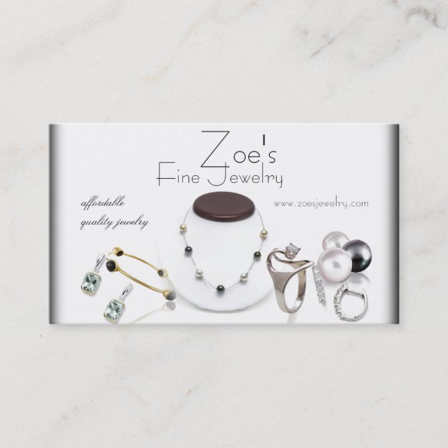 jewellery retail business card (Front)