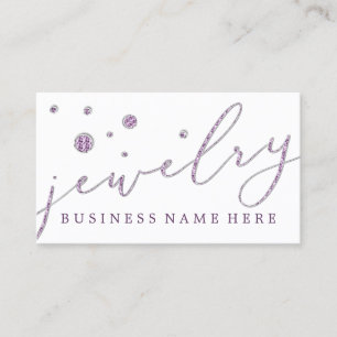 Jewellery Signature Purple Diamond Accessories Business Card