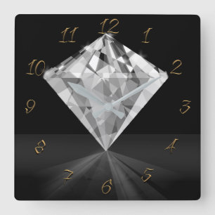 Jewellery Square Wall Clock
