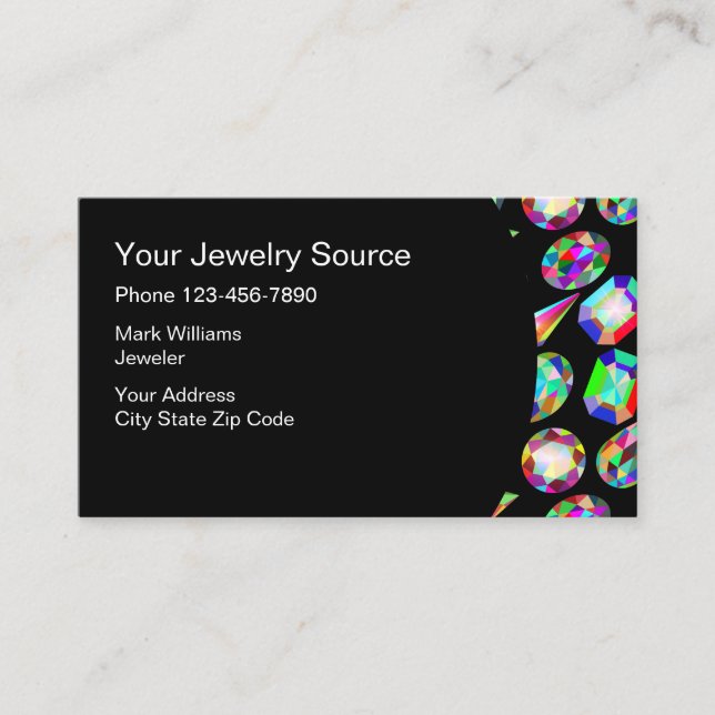 Jewellery Store Designer Business Card (Front)