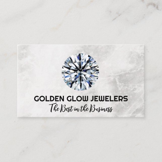 Jewellery Store | Diamond Cut Business Card (Front)