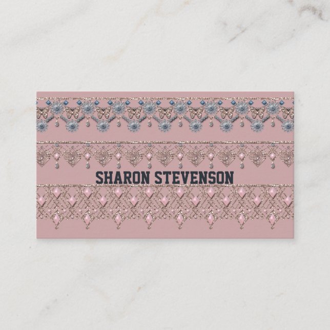 Jewellery store, elegant business card (Front)