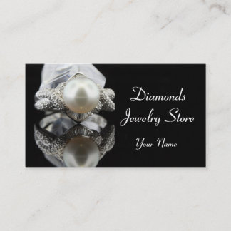 Jewellery Store Pearl Ring Business Card