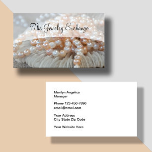 Jewellery Store Pearls Theme Business Card