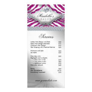 Jewellery Zebra Heart Sparkle Hot Pink Menu