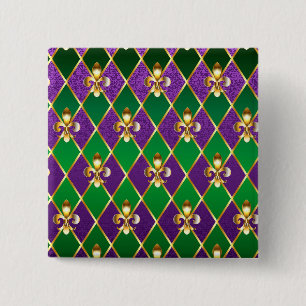 Jewelry Background Mardi Gras 15 Cm Square Badge