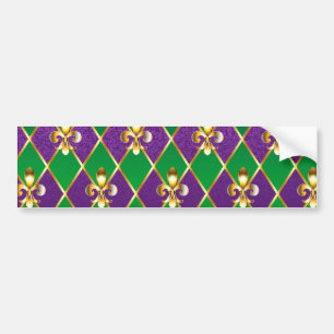Jewelry Background Mardi Gras Bumper Sticker