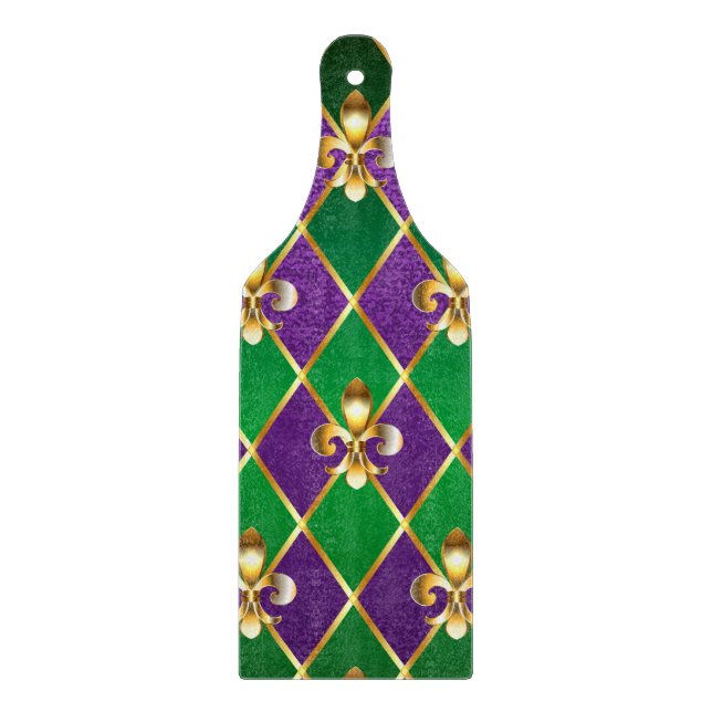 Jewelry Background Mardi Gras Cutting Board (Front)