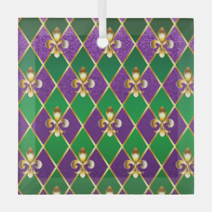 Jewelry Background Mardi Gras Glass Tree Decoration