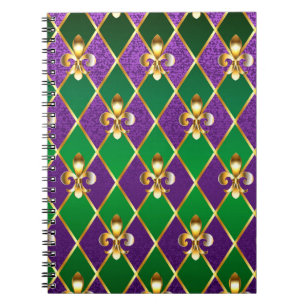 Jewelry Background Mardi Gras Notebook