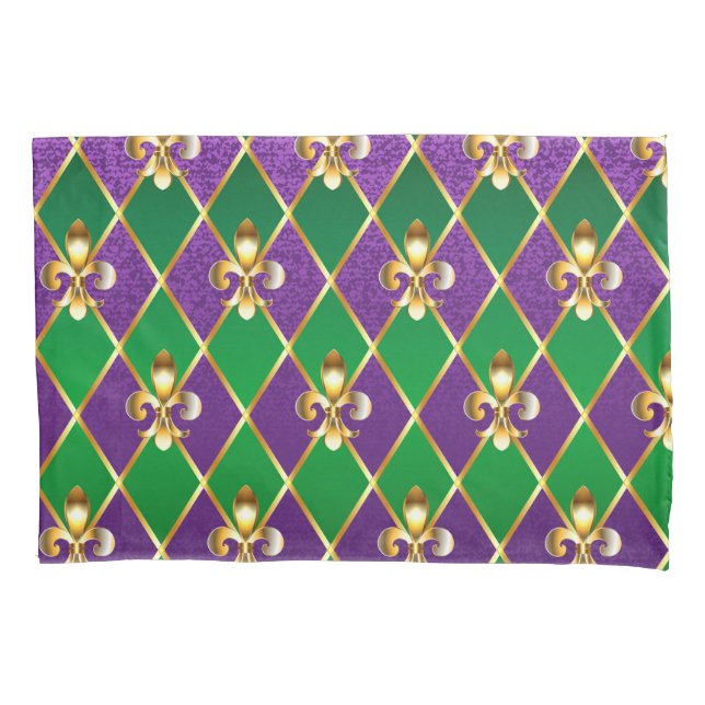 Jewelry Background Mardi Gras Pillowcase (Front)