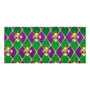 Jewelry Background Mardi Gras Rack Card