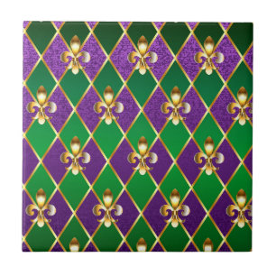 Jewelry Background Mardi Gras Tile
