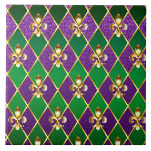 Jewelry Background Mardi Gras Tile