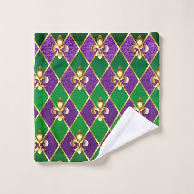 Jewelry Background Mardi Gras Wash Cloth (Wash Cloth)