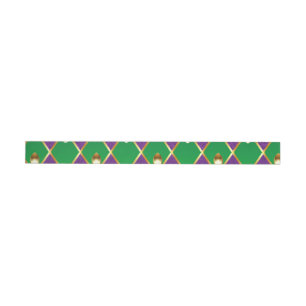 Jewelry Background Mardi Gras Wrap Around Label