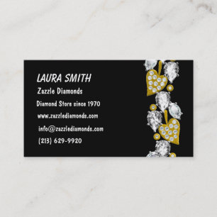 JEWELRY CUSTOMIZABLE BUSINESS CARD - Black