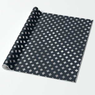 Jewelry Diamont Geometric Black Vip Silver Wrapping Paper