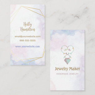 Jewelry Maker Necklace Watercolour Business Card