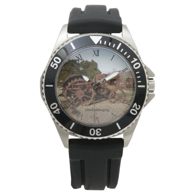 Jewelry, Men's Watches, Style rubber watchband.  Watch (Front)