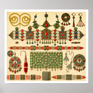 Jewelry of The Kabyle People in Algeria Poster