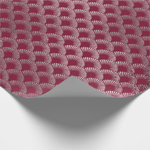 Jewelry Scales Maroon Burgundy Silver Vip Wrapping Paper