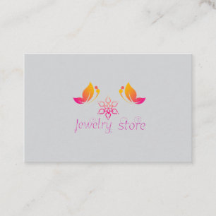 Jewelry store logo business card