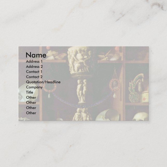 Jewels Cabinet By Johann Georg Hainz (Best Quality Business Card (Front)