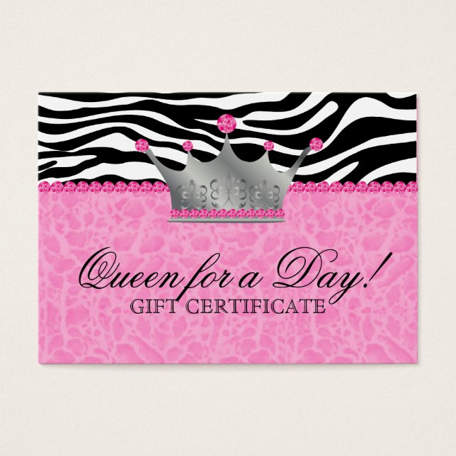 Jewels Crown Zebra leopard Lace Pink Appointment (Front)