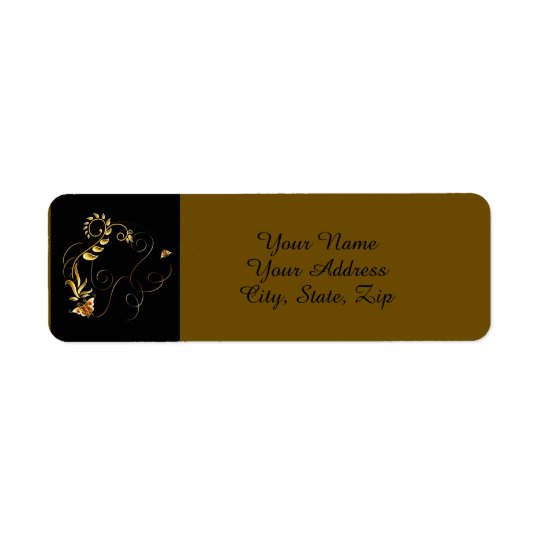 Jewels in Black Return Address Label