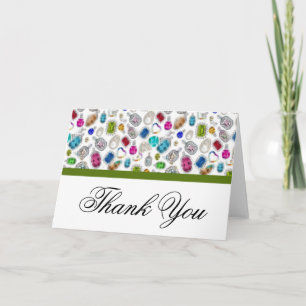 Jewels/Jewellery Thank You Greeting Card