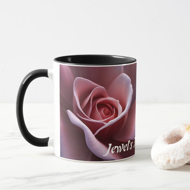 Jewel's Morning Tea Personalised Customisable Mug (With Donut)