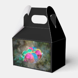 Jewels of the Forest Christmas Ornaments on Black Favour Box