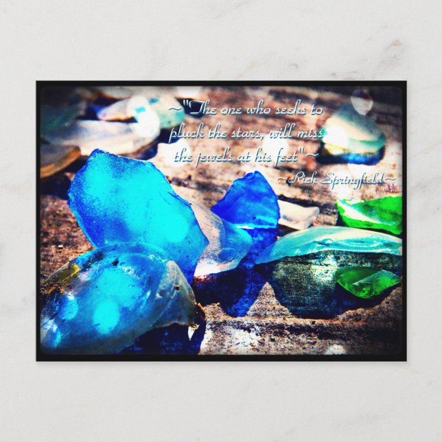 Jewels of the Sea - Beach Glass PostCard (Front)