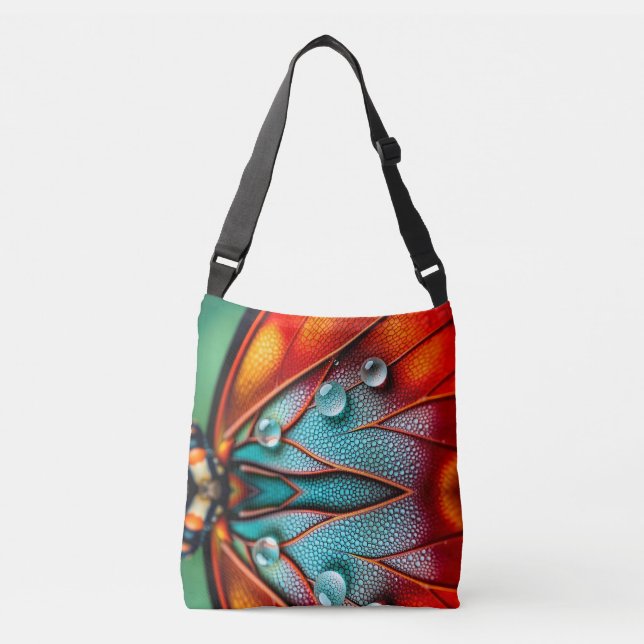 Jewels on a Fiery Wing Crossbody Bag (Front)