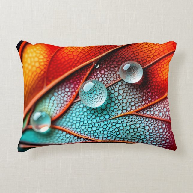 Jewels on a Fiery Wing Decorative Cushion (Front)