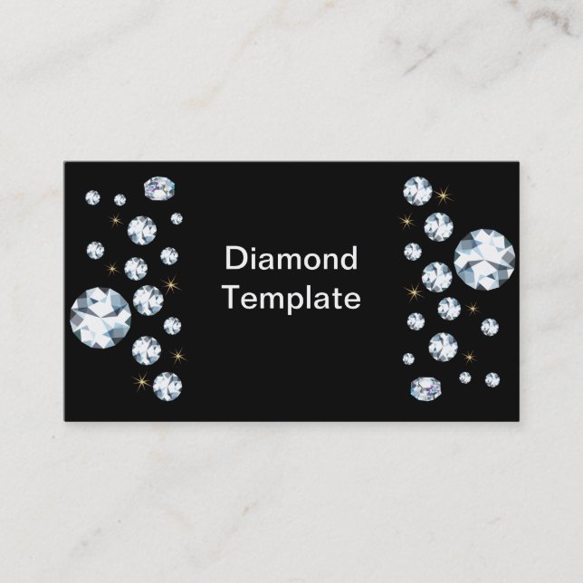 Jewels Rhinestone Diamond Business Cards (Front)