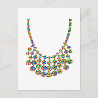 Jewels Strings Sparkle Graphic Deco Art by NAVIN J Postcard