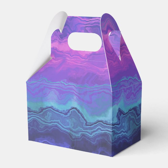 jeweltone agate ombre :  favour box (Front Side)