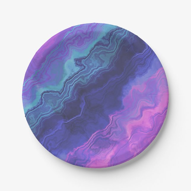jeweltone agate ombre :  paper plate (Front)