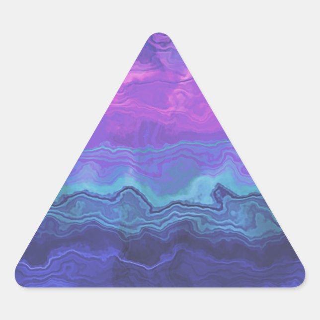 jeweltone agate ombre :  triangle sticker (Front)