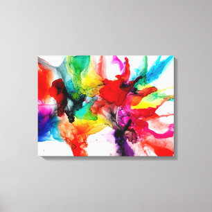 Jeweltone Prism - Watercolor Canvas Print