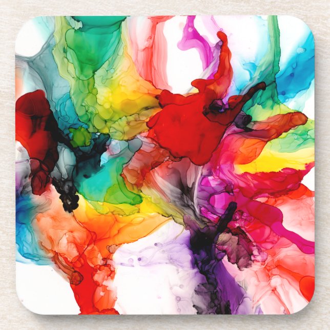 Jeweltone Prism - Watercolor Coaster (Front)