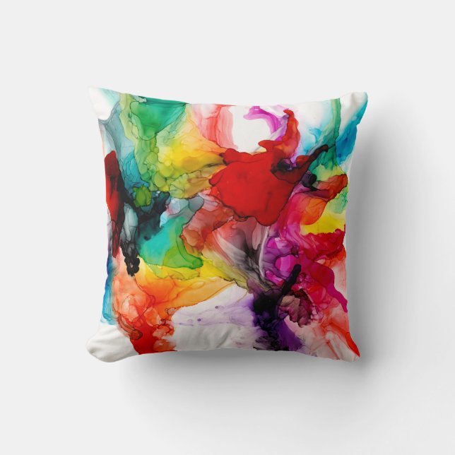 Jeweltone Prism - Watercolor Cushion (Front)