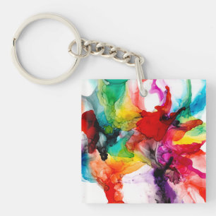 Jeweltone Prism - Watercolor Key Ring